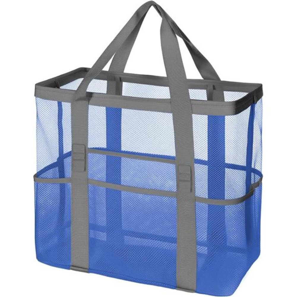 Beach Bag - Mesh Beach Bag Large 8 Pockets, Beach Tote Bag Beach Essentials for